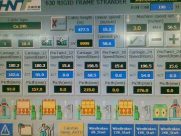 60盤框絞機(jī)工作參數(shù)